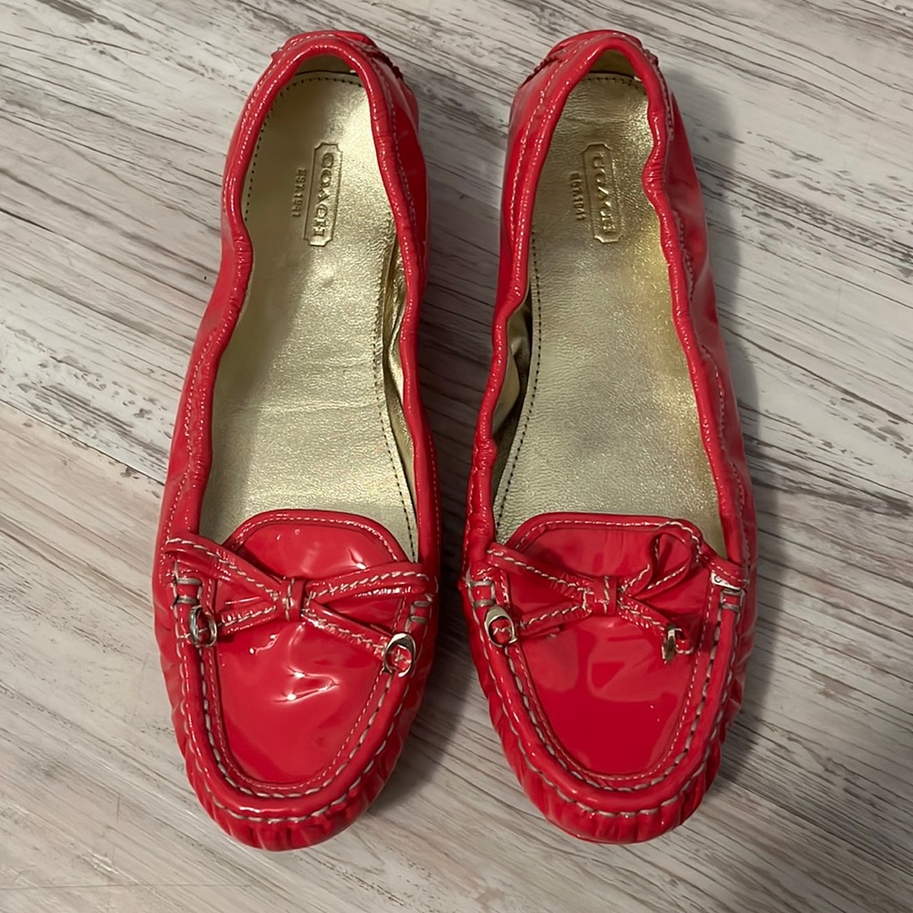 Coach “Isabell” Raspberry Loafers size 9.5